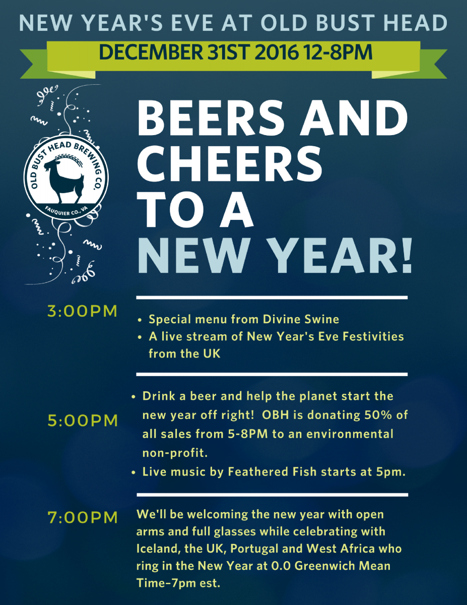 New Year's Eve at Old Bust Head! Old Bust Head